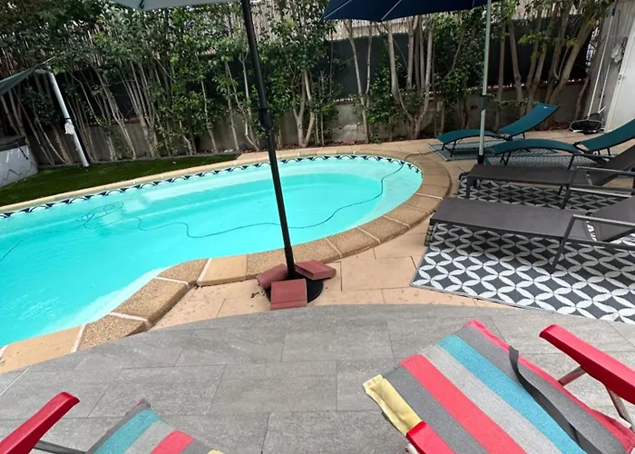 Jolie Piscine Climatise 6 Pers Proche Centre-ville Βίλα Περπινιάν